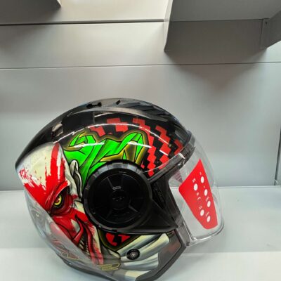 CASCO JET C/VIS.LS2 OF616 AIRFLOW ll VIS/LUNGA NERO HAPPY DREAMS-06 M